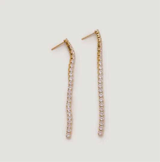 Tennis Chain Drop Earrings