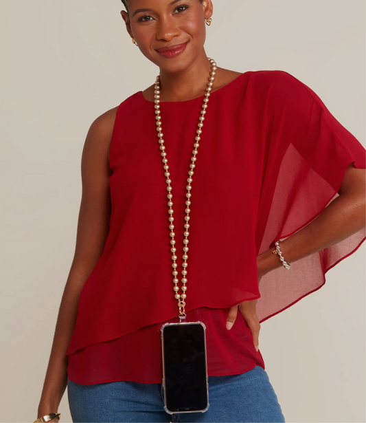 Matte Metallic Crossbody Phone Lanyard in Silver