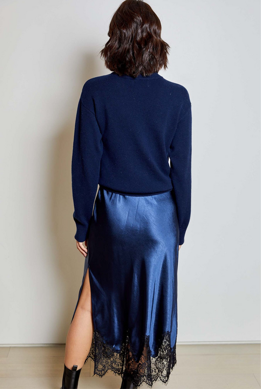 Sweater Dress in Navy Combo