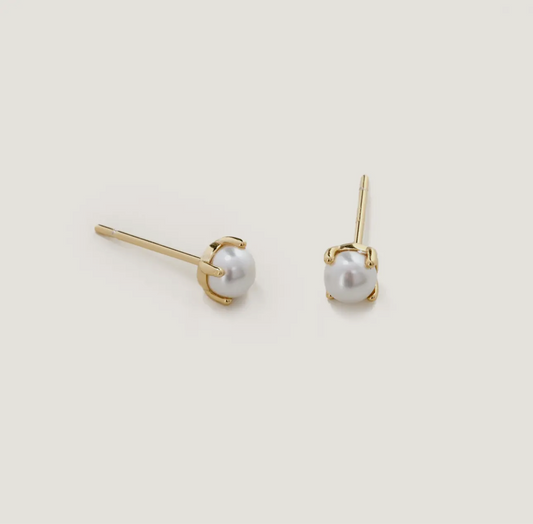 Golden Pearl Studs