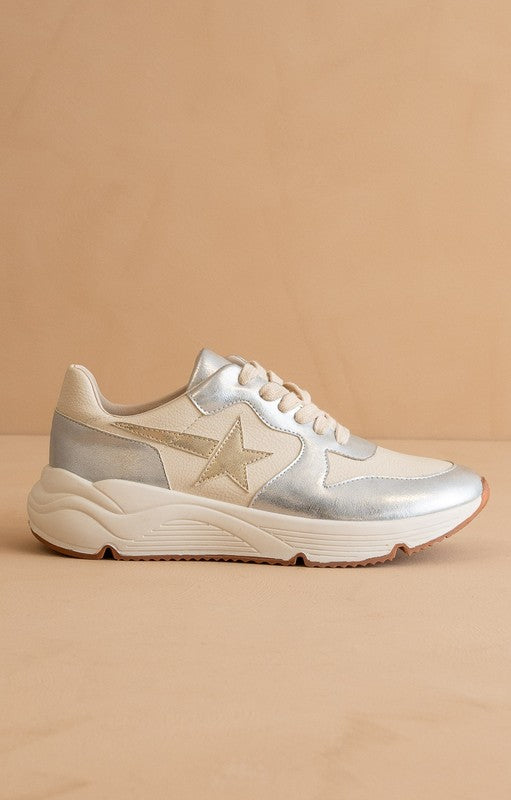 The Kaitlyn Silver Shooting Star Sneaker