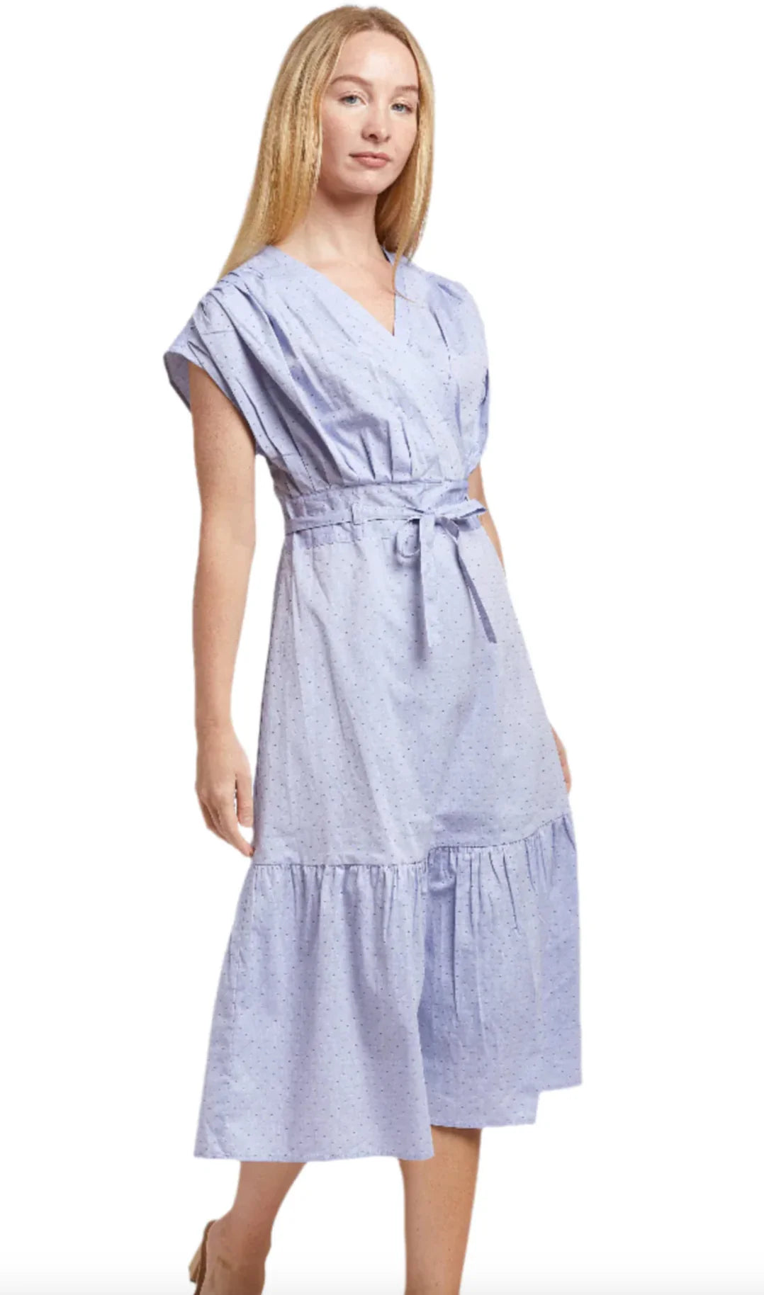 Poppy Dress in Blue Dot