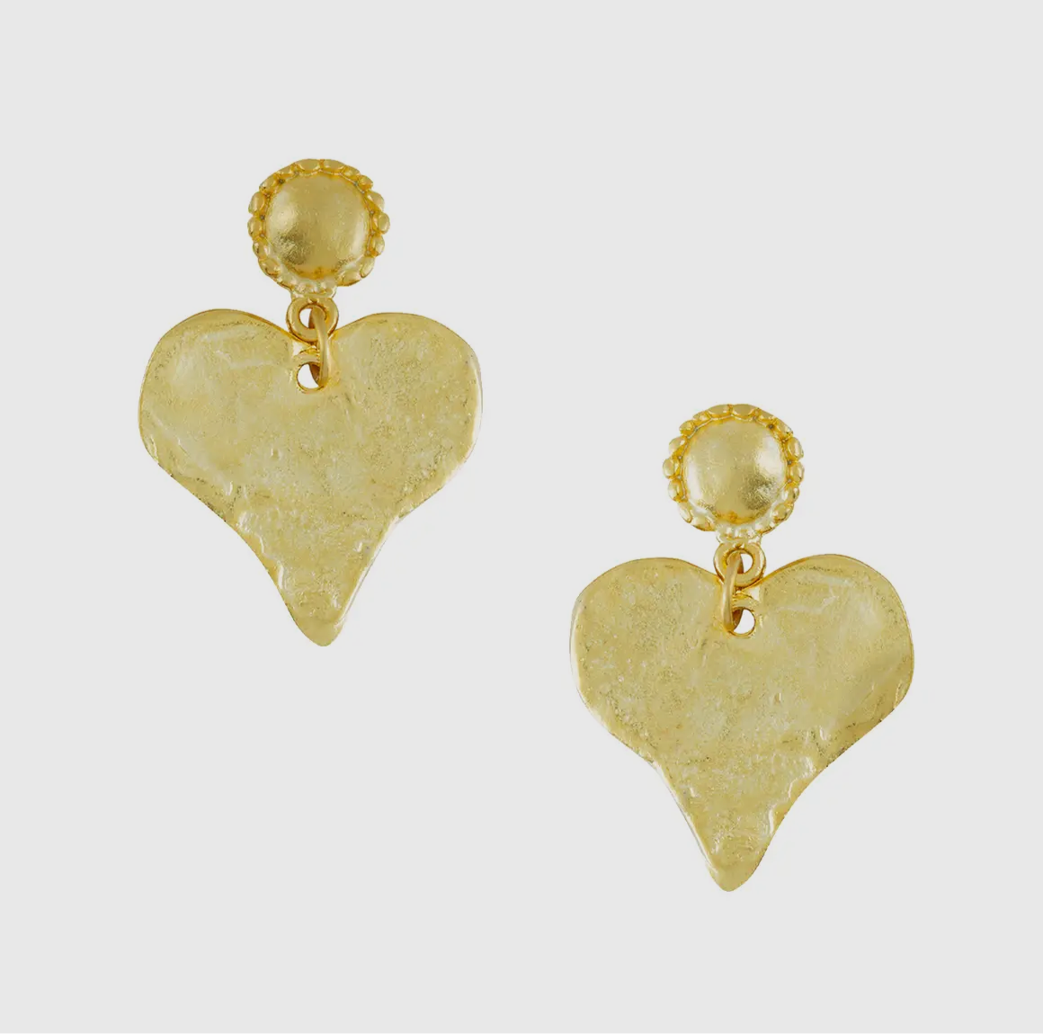 Gold Heart Beaded Earrings