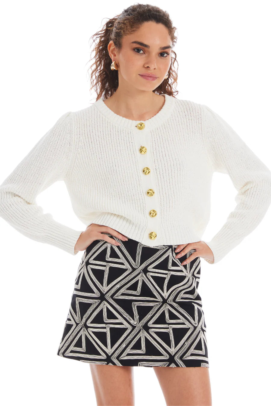 Gia Cardigan in Off White