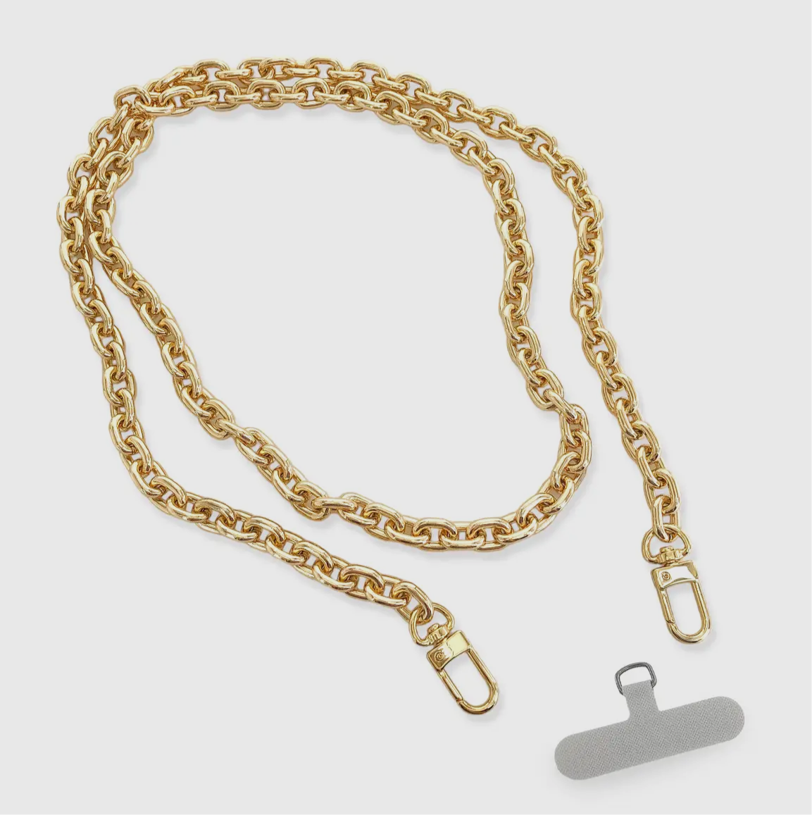 Paper clip Phone Chain in Gold