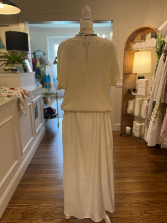 Winona Sweater and Dress Two Piece Set in White
