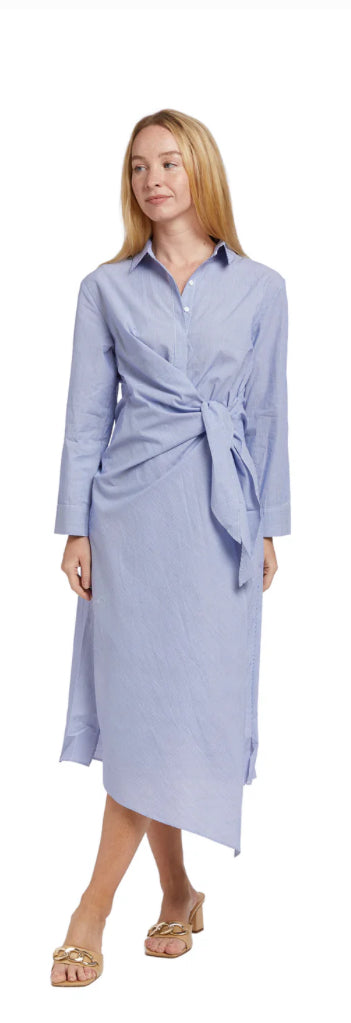 Samantha Dress in Blue Stripe