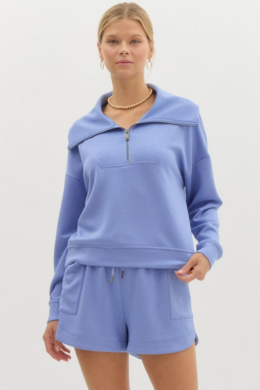 Periwinkle L/S Short Set