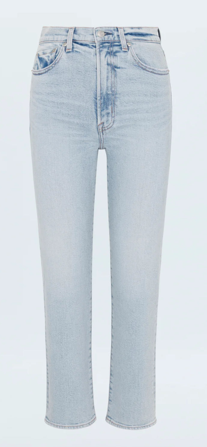 Charlie High Rise Classic Straight Ankle Jean in Sunkissed