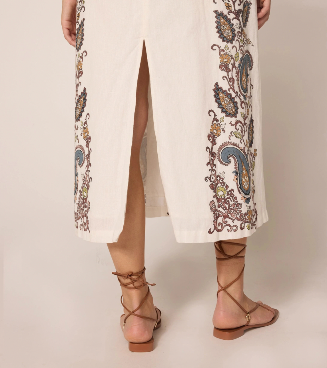 Jolene Ankle Dress in Venetia Paisley Print