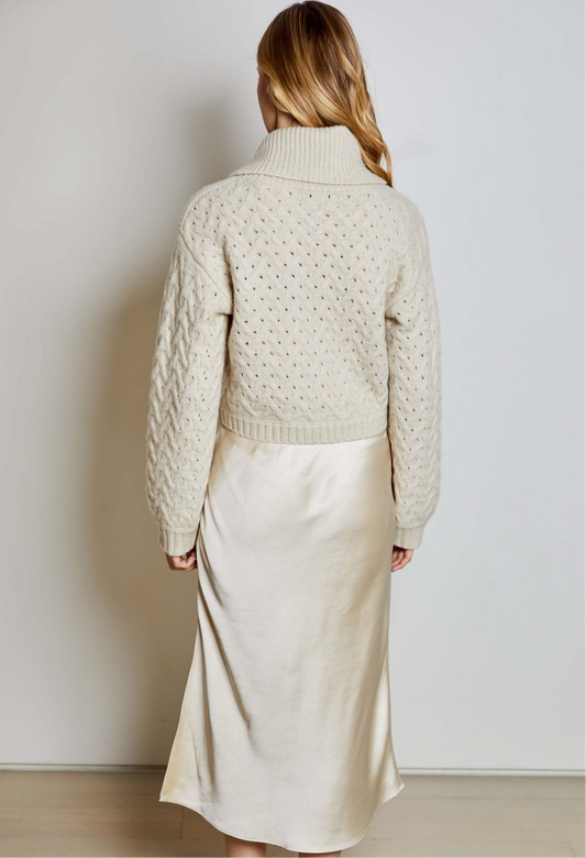 Sweater Dress in Oatmeal Combo