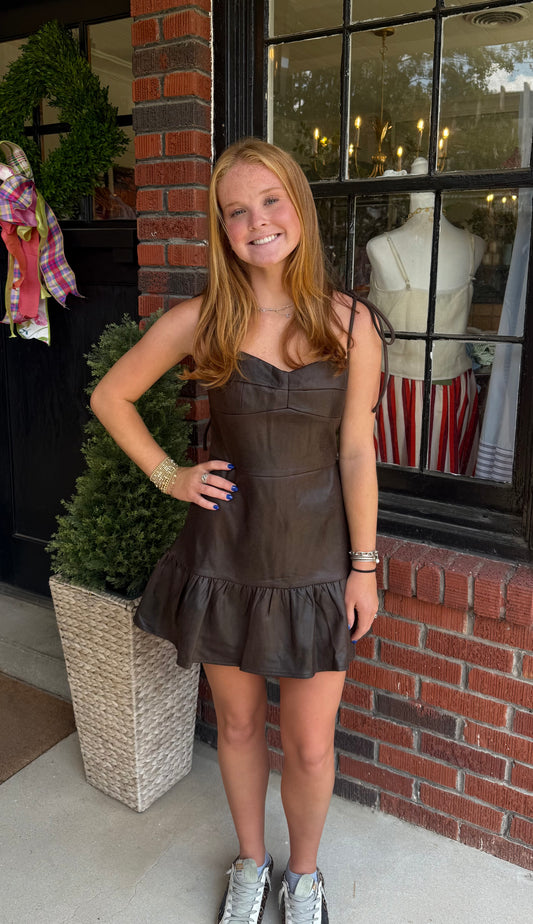 Vivi Dark Chocolate Suede Romper