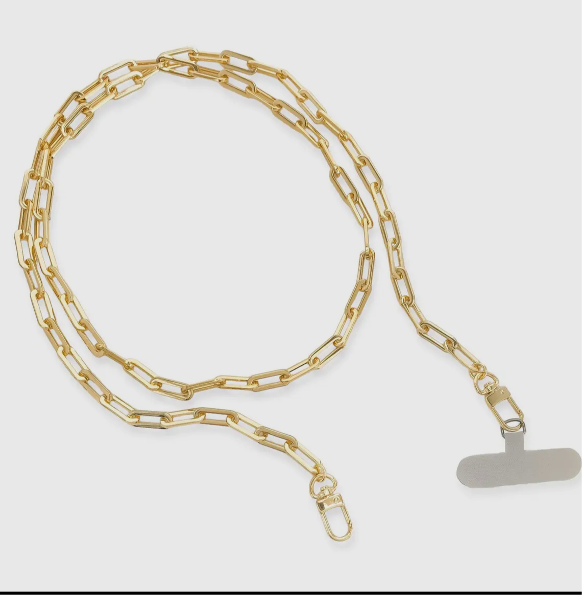 Paperclip Phone Chain Gold