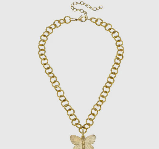 Gold Butterfly Necklace