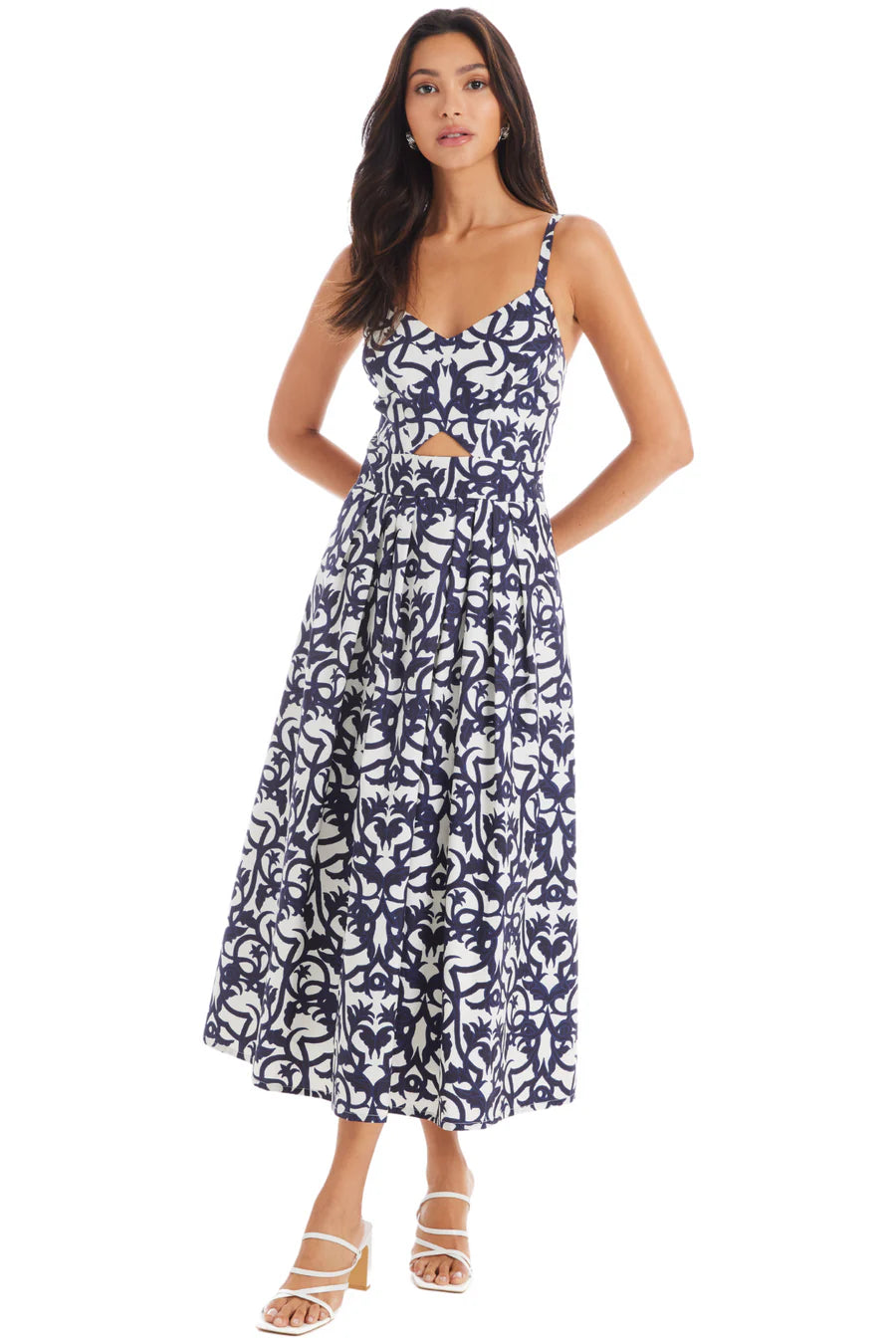 Natalie Dress in Damask