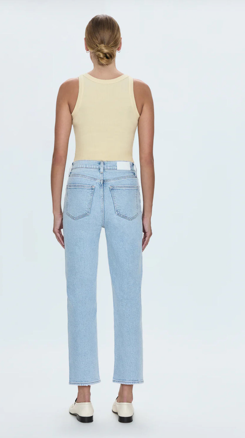 Charlie High Rise Classic Straight Ankle Jean in Sunkissed