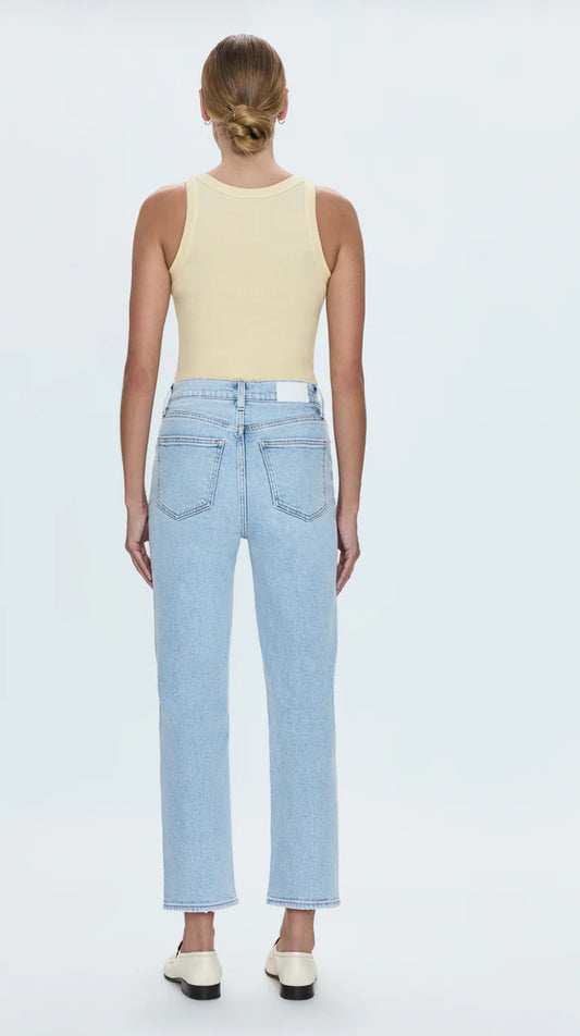 Charlie High Rise Classic Straight Ankle Jean in Sunkissed