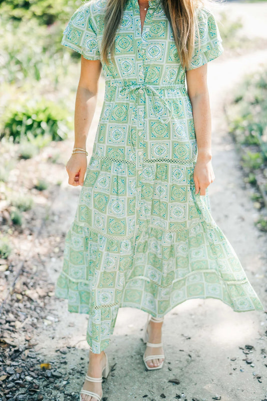 Hurley Dress in Sunny Lime