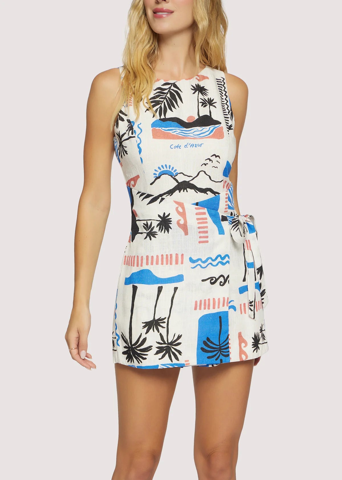 Azure Paradiso Romper in Cream Blue Multi