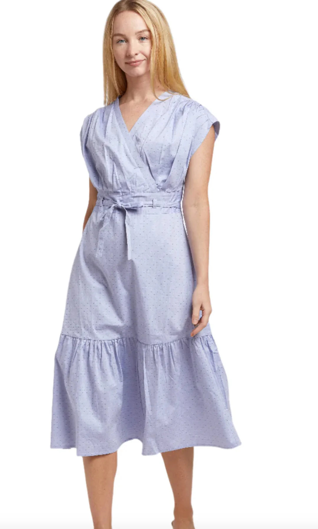 Poppy Dress in Blue Dot
