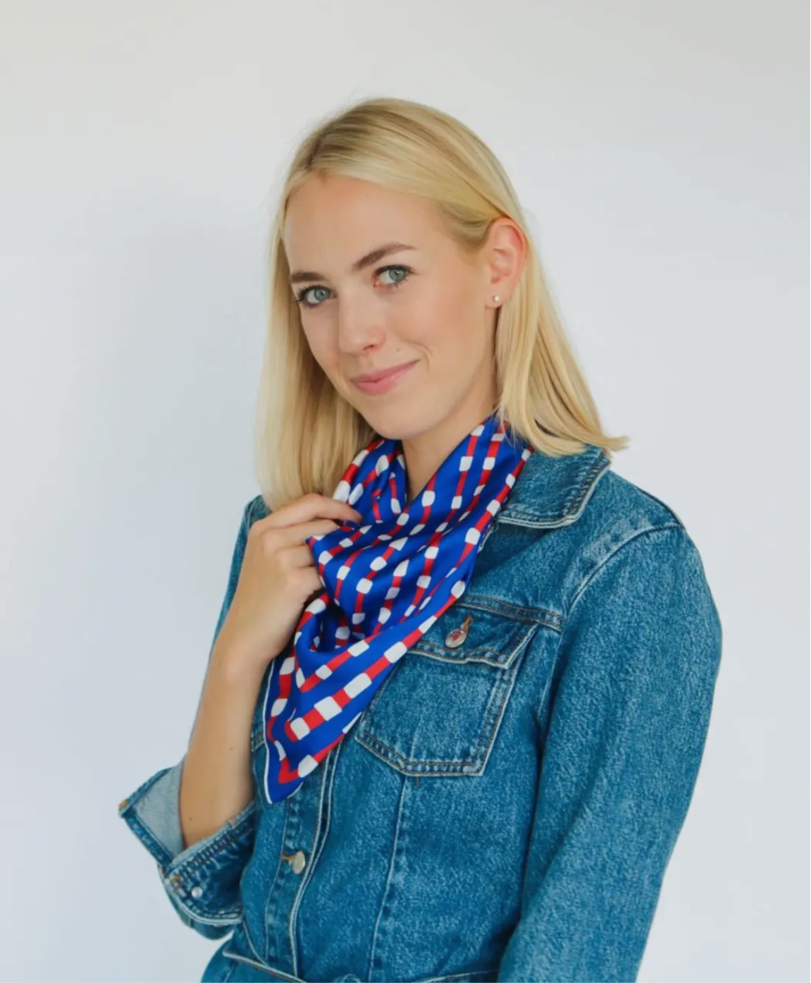 Red and Navy Gameday Scarf