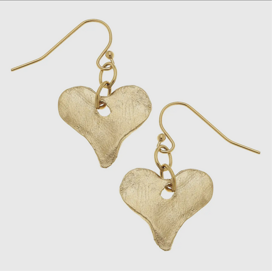 Mini Gold Heart Earrings