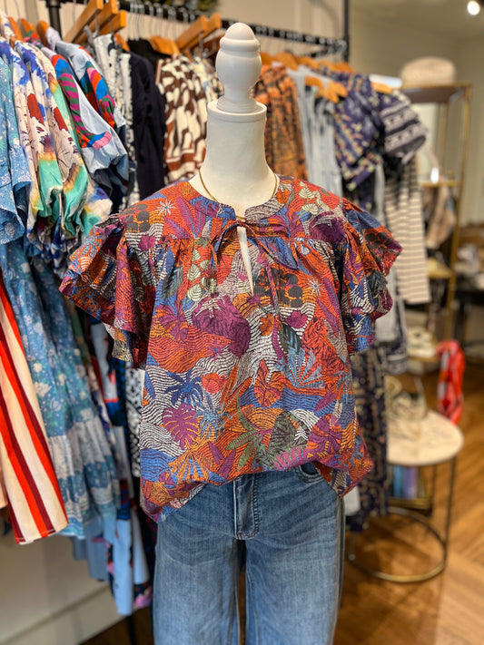 Ella Top in Burgundy Rose