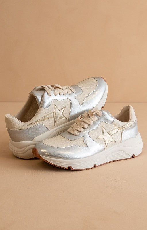 The Kaitlyn Silver Shooting Star Sneaker