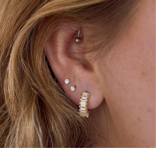 Esther Gold Diamond Hoops