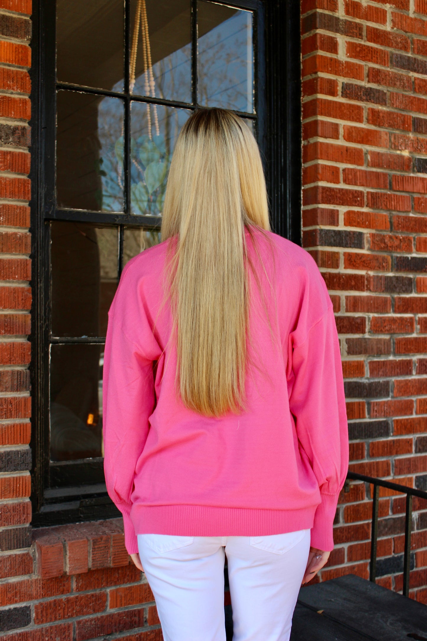 Balloon LS Sweater in Pink