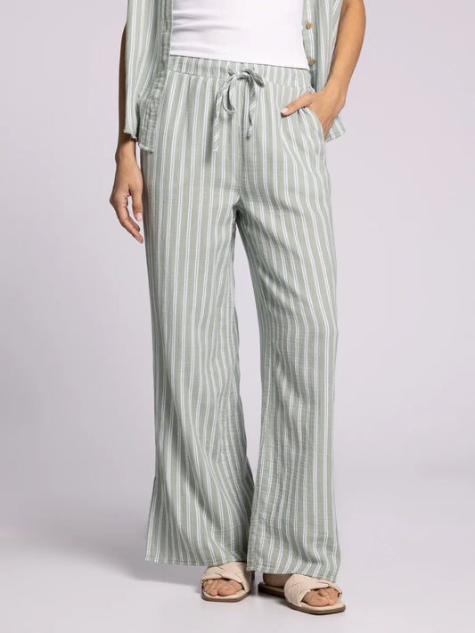 Sage and White Stripe Set