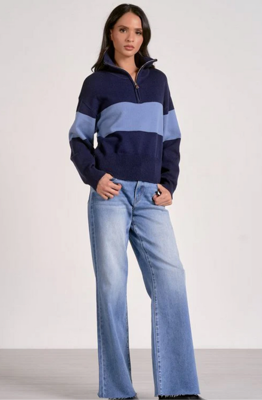 Navy and Light Blue Stripe Sweater
