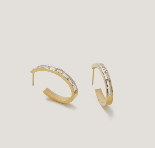 Athena Crystal Hoops