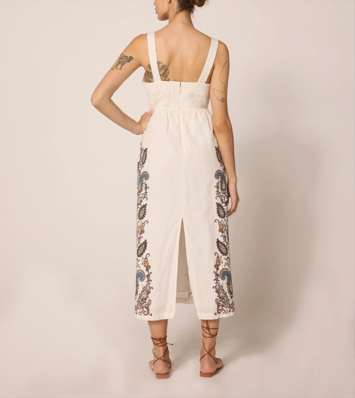 Jolene Ankle Dress in Venetia Paisley Print