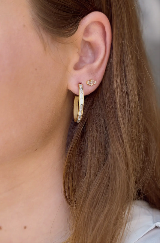 Athena Crystal Hoops