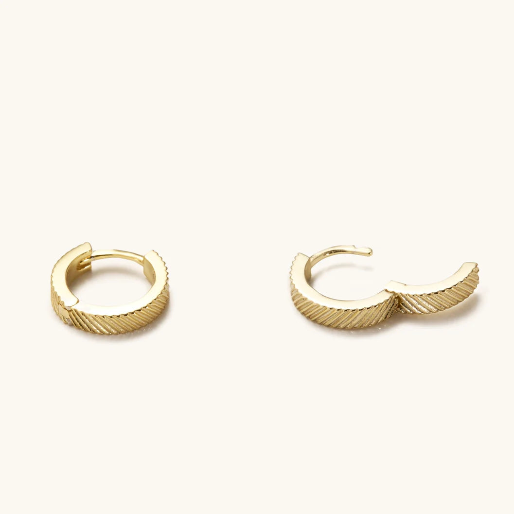 Textured Gold Huggies