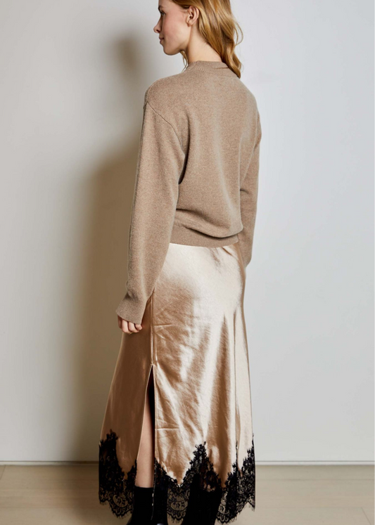 Sweater Dress in Parchment Combo