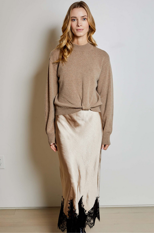 Sweater Dress in Parchment Combo