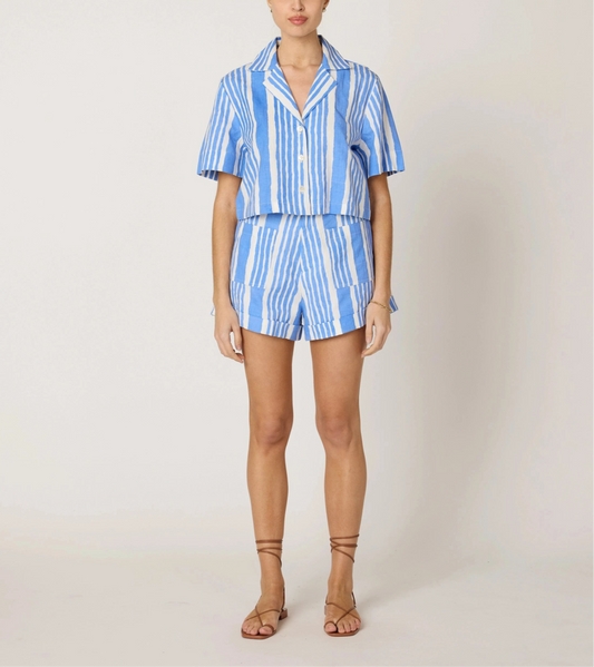 Niko Short in Vecchio Stripe Blue Print