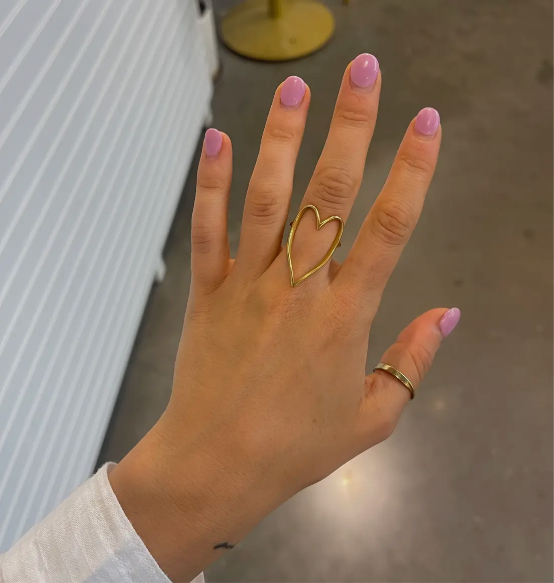 Lovie Gold Heart Ring-Waterproof