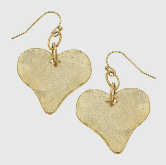 Gold Heart Earrings