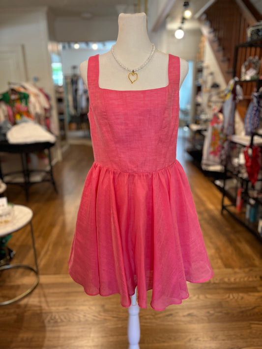 Jenesis Mini Dress in Peony Pink