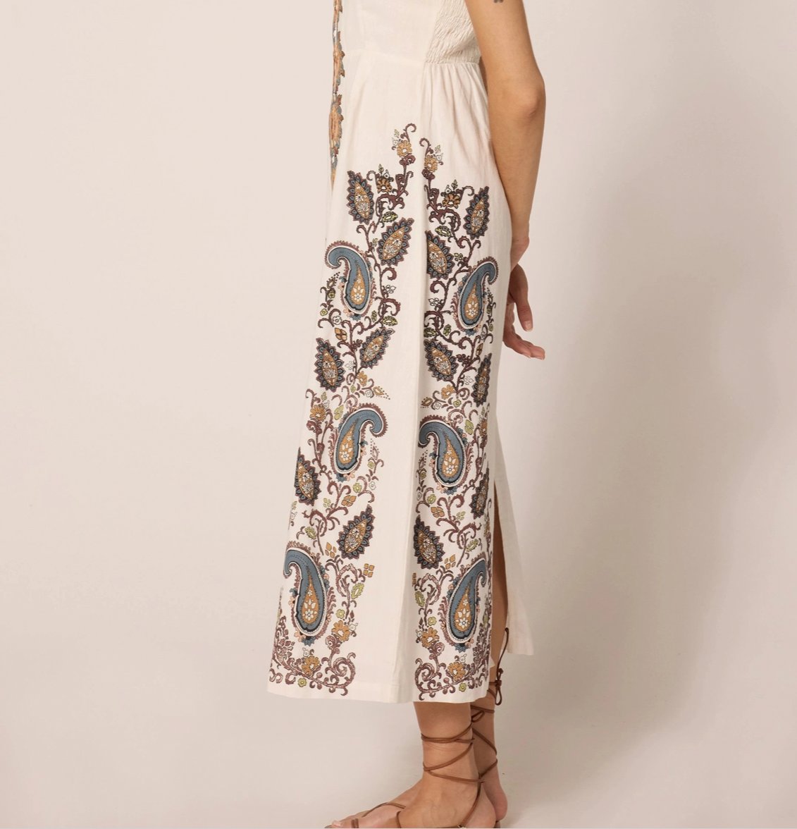 Jolene Ankle Dress in Venetia Paisley Print