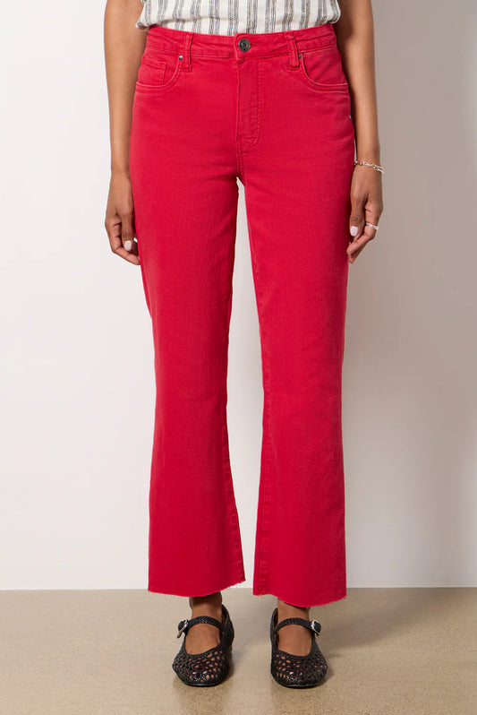 Meg High Rise Fab Ab in Ruby Red