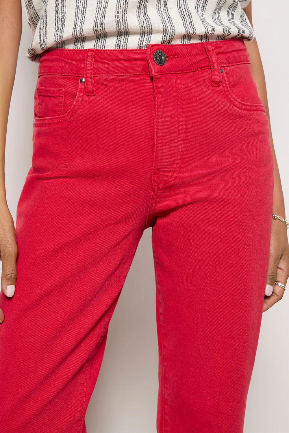 Meg High Rise Fab Ab in Ruby Red