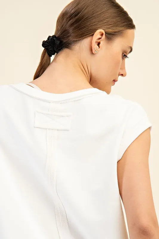 French Terry Oversized Vest Top