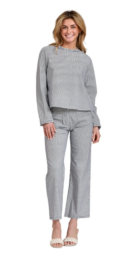 Lily Pant in Black Stripe