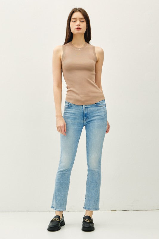 Mocha Sleeveless Alice Knit Top