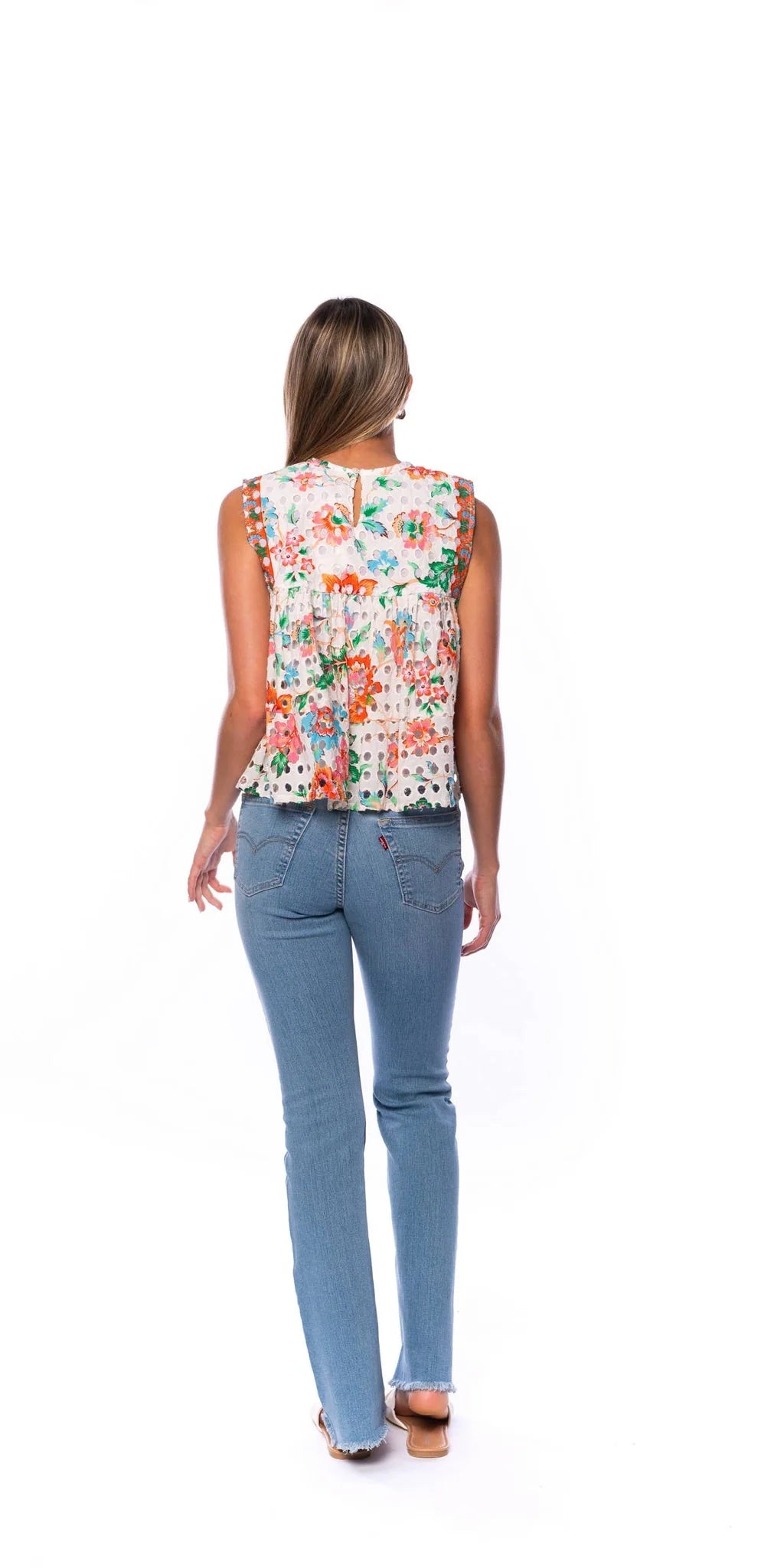 Orion Eyelet Blouse in Tearose