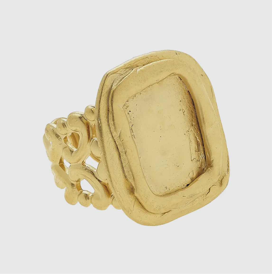 Handcast Gold Adjustable Ring